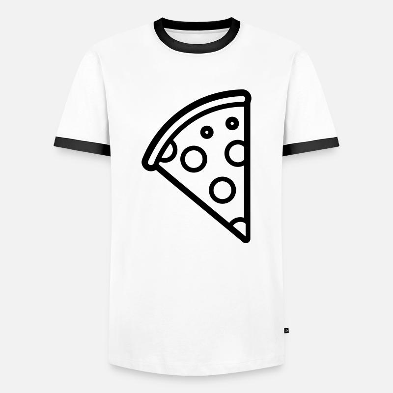 Pizza slice - Men's Ringer Shirt - white/black