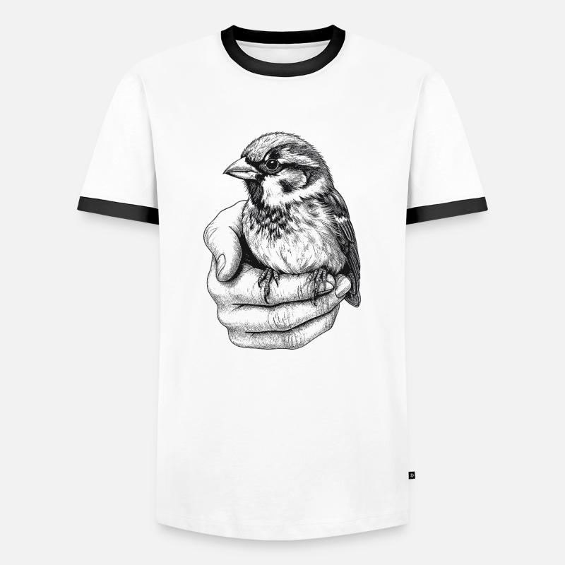 Sparrow - Men's Ringer Shirt - white/black