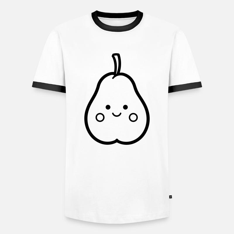 pear - Men's Ringer Shirt - white/black