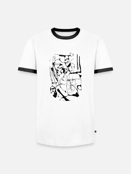 Liberté d'interprétation 2 - T-shirt contrasté Homme - blanc/noir