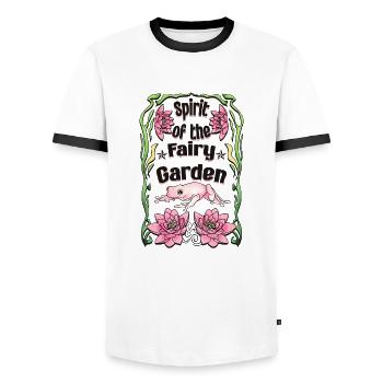 Spirit of the Fairy Garden - Männer Kontrast-T-Shirt - Weiß/Schwarz - Vorne - AI Model Female 172 light (172cm) & AI Model Male 178 dark (178cm)