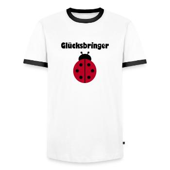 Marienkäfer - Männer Kontrast-T-Shirt - Weiß/Schwarz - Vorne - AI Model Female 172 light (172cm) & AI Model Male 178 dark (178cm)