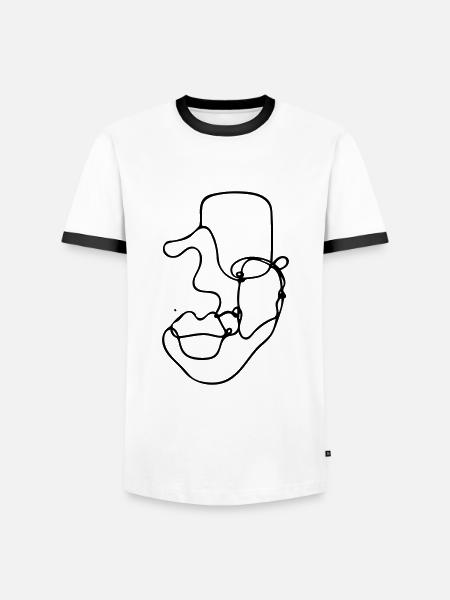 Mask of.. - Men's Ringer Shirt - white/black