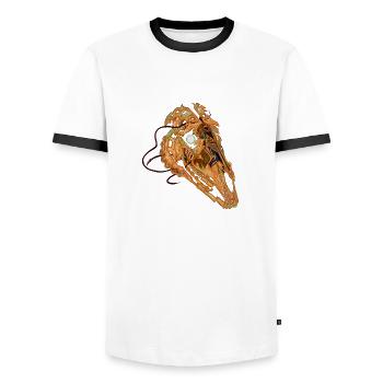 Mad Dead Horse - T-shirt contrasté Homme - blanc/noir - Devant - AI Model Female 172 light (172cm) & AI Model Male 178 dark (178cm)