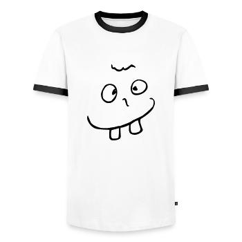 Nerd Face - Männer Kontrast-T-Shirt - Weiß/Schwarz - Vorne - AI Model Female 172 light (172cm) & AI Model Male 178 dark (178cm)