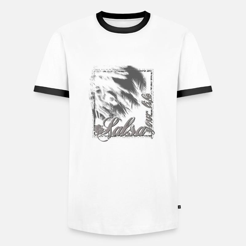 salsa - Men's Ringer Shirt - white/black