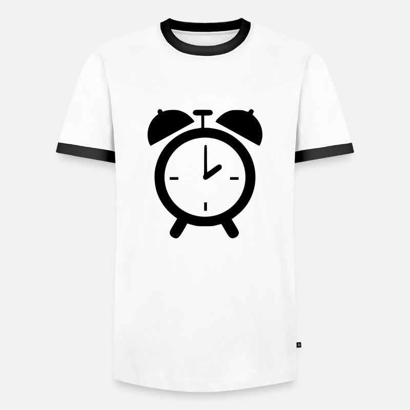 Clock - Men's Ringer Shirt - white/black