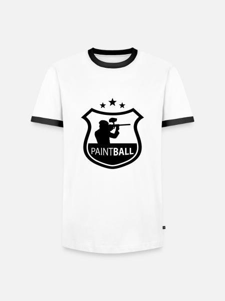 paintball - Männer Kontrast-T-Shirt - Weiß/Schwarz