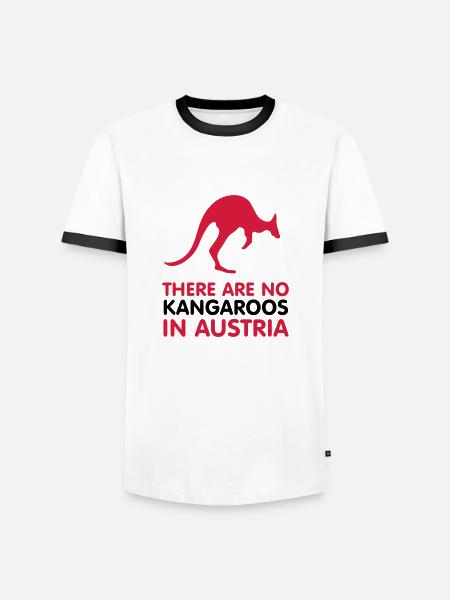 no kangaroos - Men's Ringer Shirt - white/black