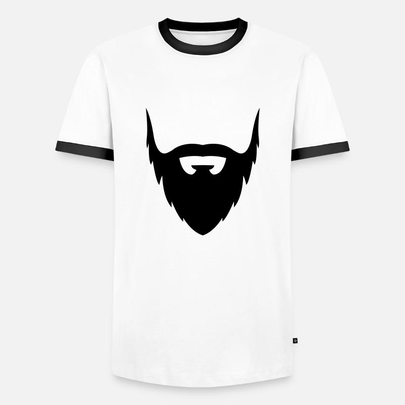 Beard - Men's Ringer Shirt - white/black