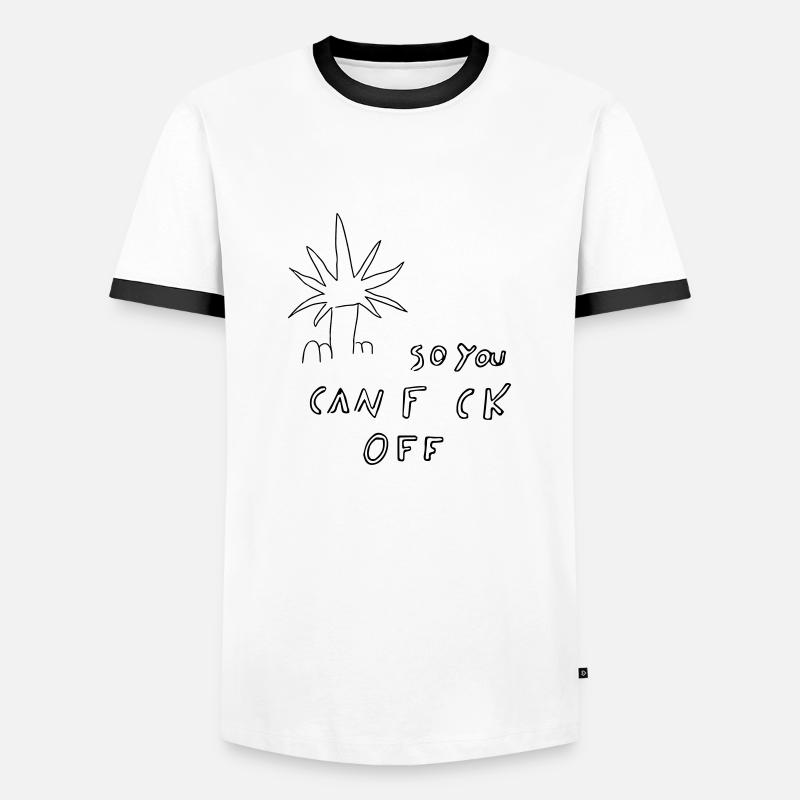 SYCFO - Männer Kontrast-T-Shirt - Weiß/Schwarz