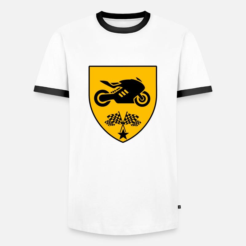 Motorcycle - Men's Ringer Shirt - white/black