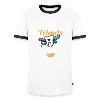 Zahnhygieniker Zahnarzt Zahnfee Zähne Mundhygiene - Männer Kontrast-T-Shirt - Weiß/Schwarz - Vorne - AI Model Female 172 light (172cm) & AI Model Male 178 dark (178cm)