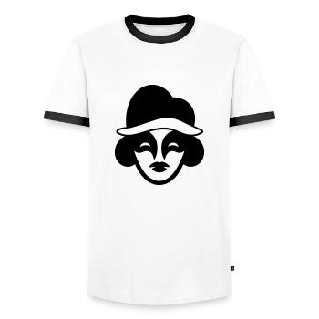 Clown - Männer Kontrast-T-Shirt - Weiß/Schwarz - Vorne - AI Model Female 172 light (172cm) & AI Model Male 178 dark (178cm)