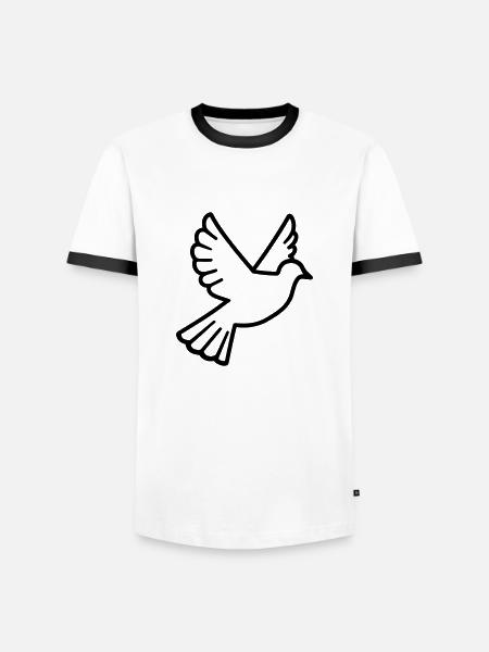 Dove - Men's Ringer Shirt - white/black