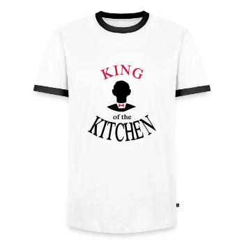 Weihnachtsgeschenke für Männer - Männer Kontrast-T-Shirt - Weiß/Schwarz - Vorne - AI Model Female 172 light (172cm) & AI Model Male 178 dark (178cm)