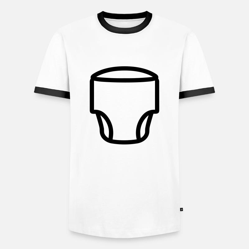 Layer - Men's Ringer Shirt - white/black
