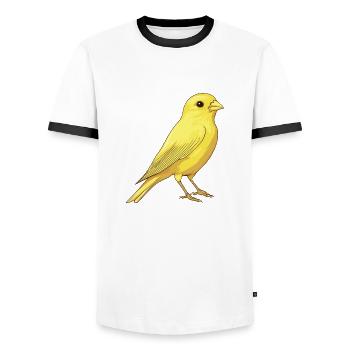 Canary - Men's Ringer Shirt - white/black - Front - AI Model Female 172 light (172cm) & AI Model Male 178 dark (178cm)