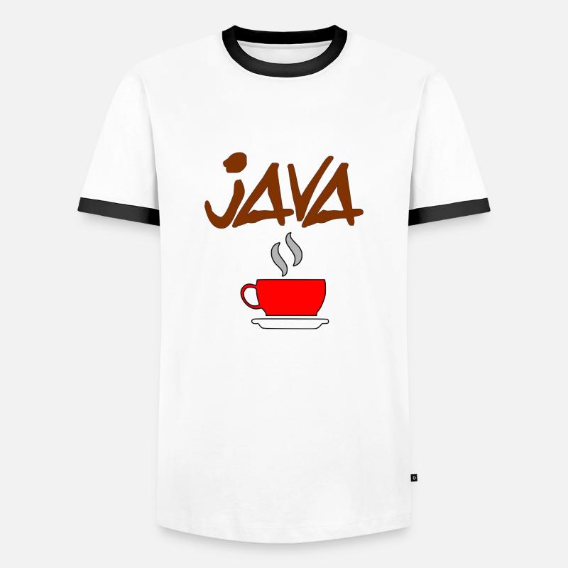 café java - T-shirt contrasté Homme - blanc/noir