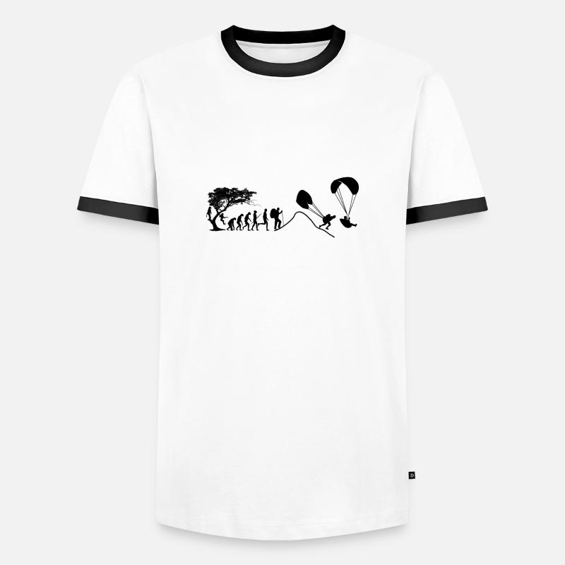 PG evolution 2 - Männer Kontrast-T-Shirt - Weiß/Schwarz
