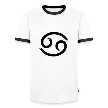 Cancer zodiac signs of the zodiac - Men's Ringer Shirt - white/black - Front - AI Model Female 172 light (172cm) & AI Model Male 178 dark (178cm)