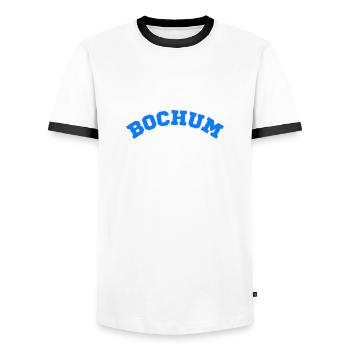 Bochum - Männer Kontrast-T-Shirt - Weiß/Schwarz - Vorne - AI Model Female 172 light (172cm) & AI Model Male 178 dark (178cm)