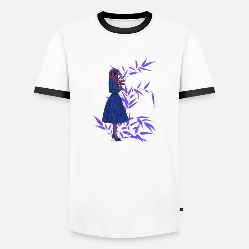 pink hawk - Men's Ringer Shirt - white/black