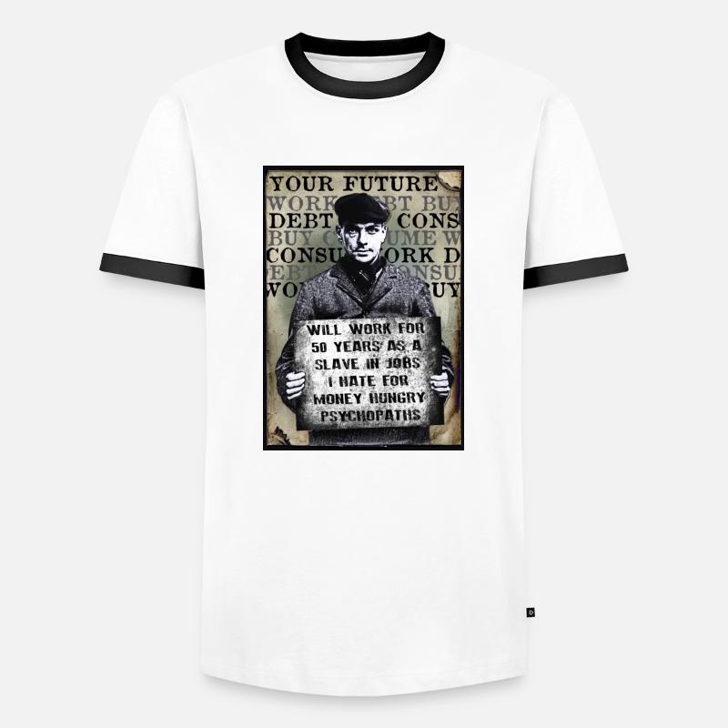 WIRD FUNKTIONIEREN! - Männer Kontrast-T-Shirt - Weiß/Schwarz