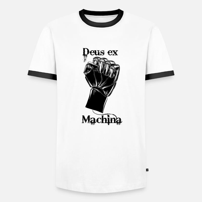 Deus ex Machina Faust - Men's Ringer Shirt - white/black