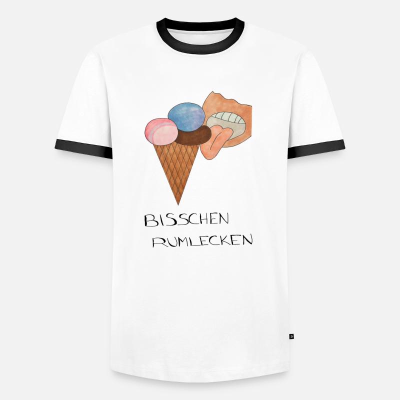 BisschenRumlecken - Männer Kontrast-T-Shirt - Weiß/Schwarz
