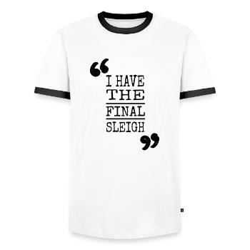 Dinosaur Lover Gift Couples Funny Quote - Men's Ringer Shirt - white/black - Front - AI Model Female 172 light (172cm) & AI Model Male 178 dark (178cm)