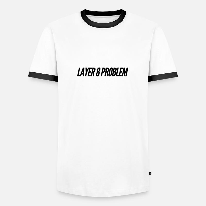 Layer 8 Problem - Men's Ringer Shirt - white/black