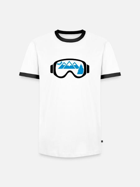 Ski goggles - Men's Ringer Shirt - white/black