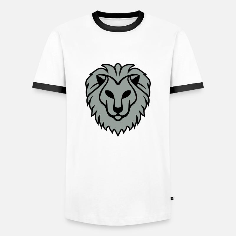 leon - Men's Ringer Shirt - white/black