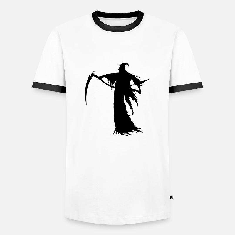 Death - Men's Ringer Shirt - white/black