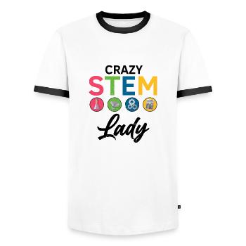 Professorin Steminist Designs für Equality Stem - Männer Kontrast-T-Shirt - Weiß/Schwarz - Vorne - AI Model Female 172 light (172cm) & AI Model Male 178 dark (178cm)