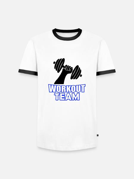 workout team - Männer Kontrast-T-Shirt - Weiß/Schwarz