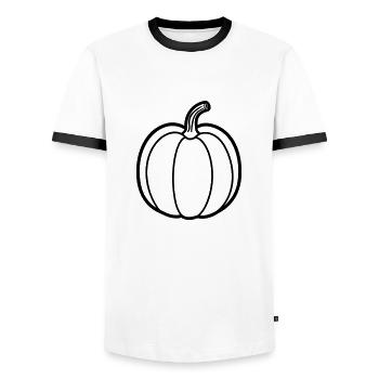 citrouille - T-shirt contrasté Homme - blanc/noir - Devant - AI Model Female 172 light (172cm) & AI Model Male 178 dark (178cm)