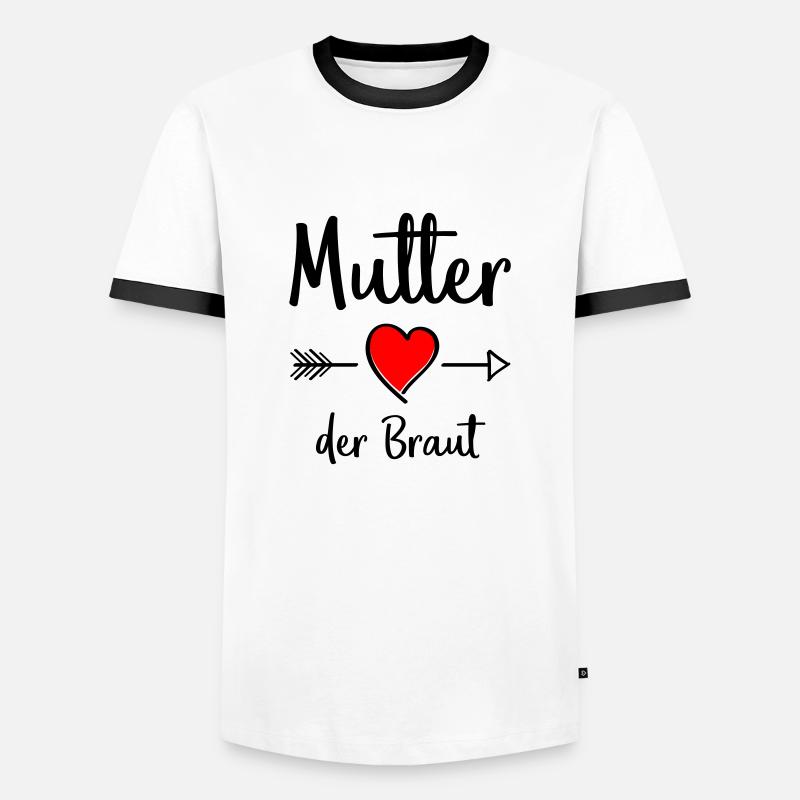 mutter der braut - Männer Kontrast-T-Shirt - Weiß/Schwarz