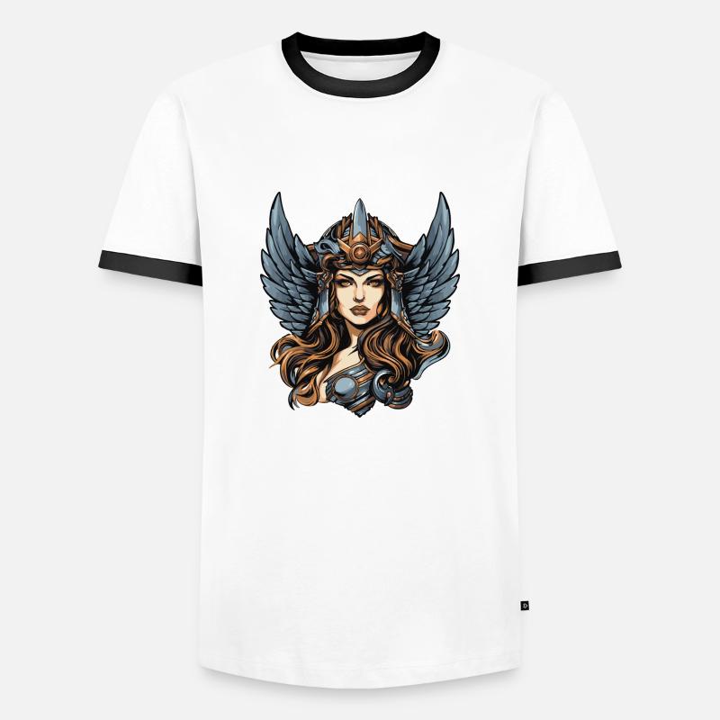 warrior - Men's Ringer Shirt - white/black