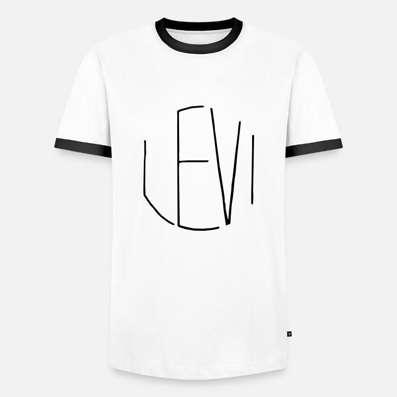 Levi - Men's Ringer Shirt - white/black