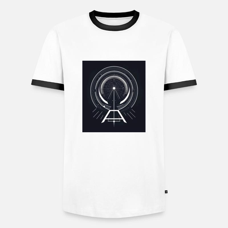Abstract Geometric GraphicsAbstract Graph - Men's Ringer Shirt - white/black