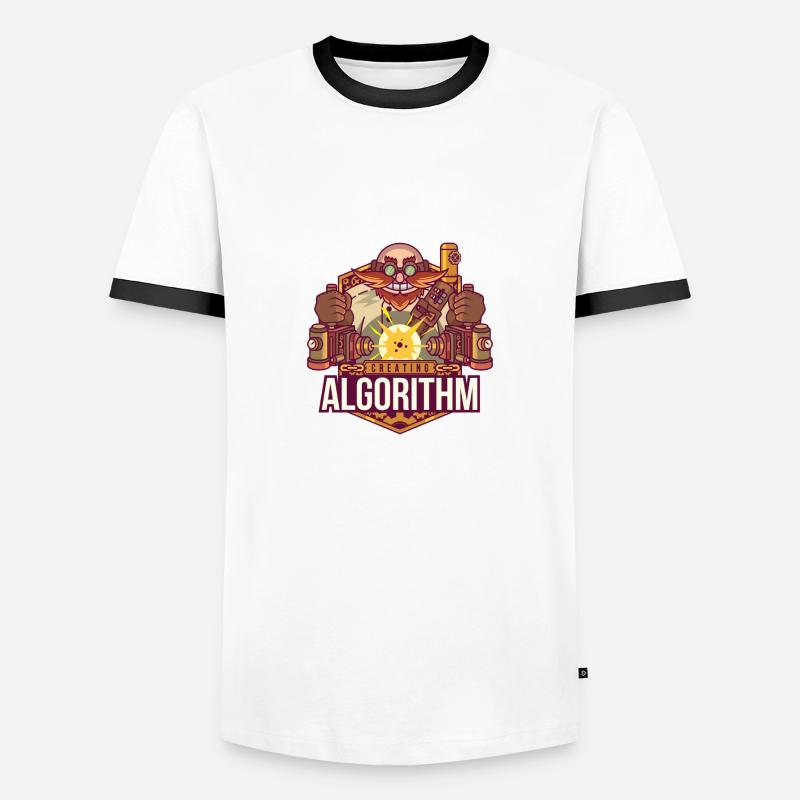 Software algorithm - Men's Ringer Shirt - white/black