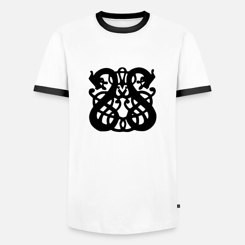 Wikinger - Männer Kontrast-T-Shirt - Weiß/Schwarz