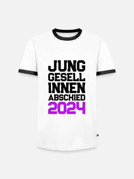 Hen Party 2024 Hen - Men's Ringer Shirt - white/black