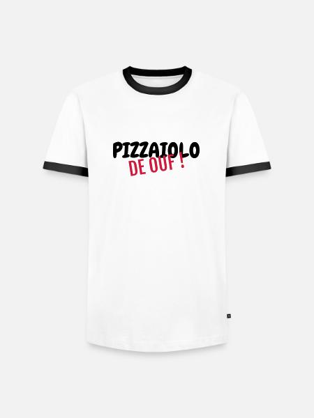 Pizza / Pizzaiolo / Pizza Chef / Pizzachef - Men's Ringer Shirt - white/black
