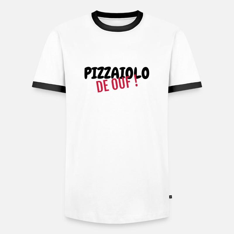 Pizza / Pizzaiolo / Pizza Chef / Pizzachef - Men's Ringer Shirt - white/black