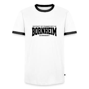 Francfort bornheim - T-shirt contrasté Homme - blanc/noir - Devant - AI Model Female 172 light (172cm) & AI Model Male 178 dark (178cm)