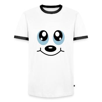 hounddog - T-shirt contrasté Homme - blanc/noir - Devant - AI Model Female 172 light (172cm) & AI Model Male 178 dark (178cm)