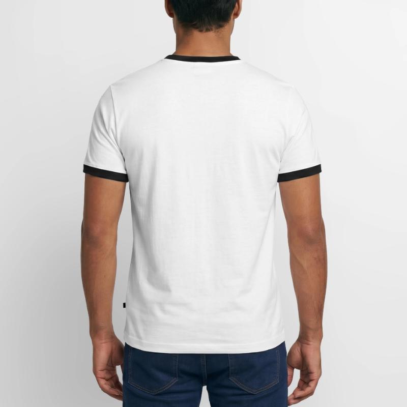 ★ Couleurs de conception modifiables ★ Anges et démons T-shirt contrasté Homme
